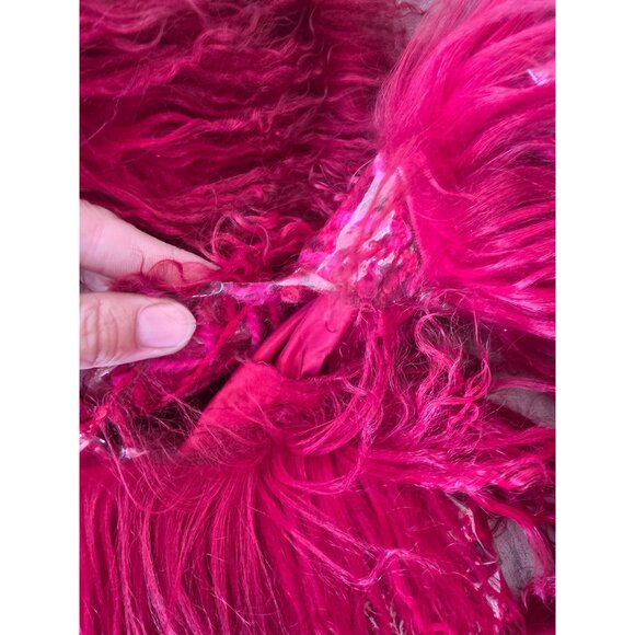 Antique France unique sheep alpaca ? coat fashion runway unique jacket women's M - Picture 11 of 12